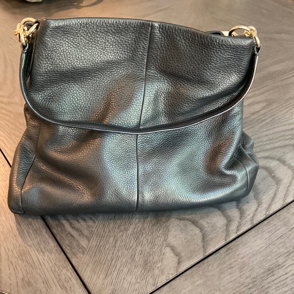 Coach Pebble leather shoulder purse